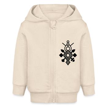 Das Kreuz des Südens - Baby Organic Kapuzenjacke Baby Connector von Stanley/Stella - Natur - Vorne