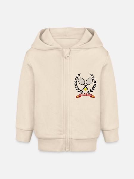 tennis - Baby Organic Kapuzenjacke Baby Connector von Stanley/Stella - Natur