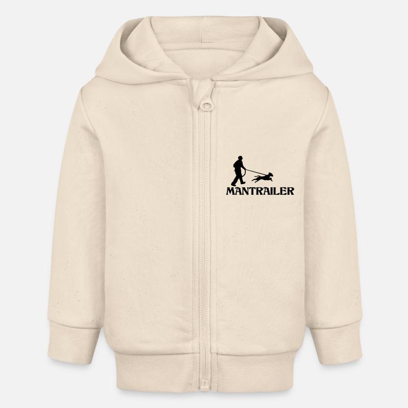 Chiens Mantrailer passe Mantrailing - Veste à capuche bébé bio Stanley/Stella - écru doux