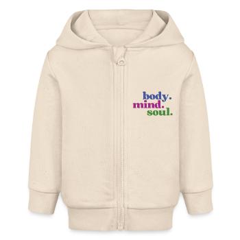 Corps Âme - Corps Harmonie de l’Âme - Veste à capuche bébé bio Stanley/Stella - écru doux - Devant