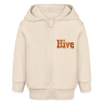 Bienenstock Bienenhaltung Honig Hive - Baby Organic Kapuzenjacke Baby Connector von Stanley/Stella - Natur - Vorne
