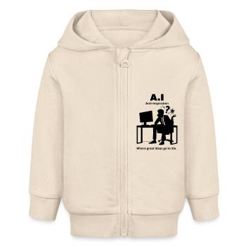 A.I - Künstliches Interesse: Vortäuschen von Begeisterung für mich - Baby Organic Kapuzenjacke Baby Connector von Stanley/Stella - Natur - Vorne