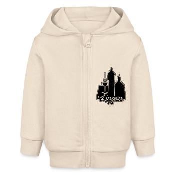 Lingener Emblem - Baby Organic Kapuzenjacke Baby Connector von Stanley/Stella - Natur - Vorne