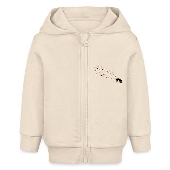 Dog dirt - Baby Organic Zip-up Hoodie by Stanley/Stella - soft Ecru - Front