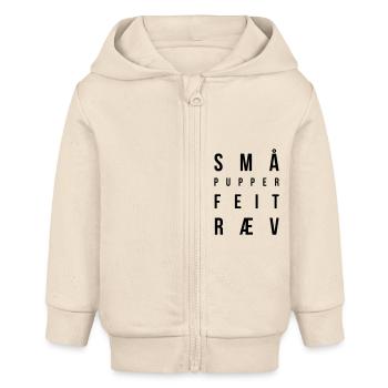 Kleine Titten, fetter Arsch - Baby Organic Kapuzenjacke Baby Connector von Stanley/Stella - Natur - Vorne