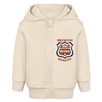 Qualité premium 1996 - Veste à capuche bébé bio Stanley/Stella - écru doux - Devant