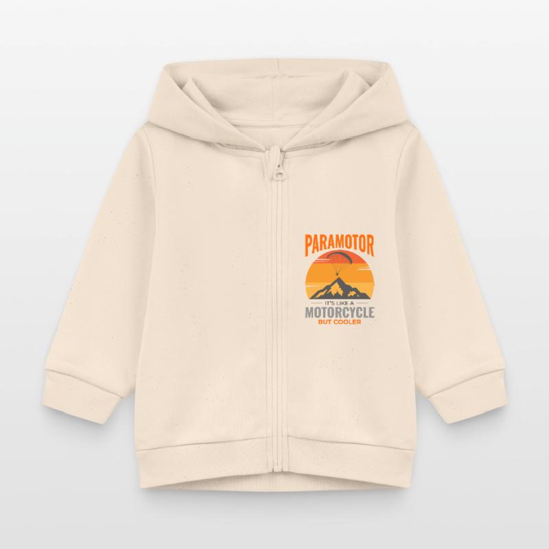 Paramotor Pilot Paramotoring Powered Paraglider Baby Organic Zip-up Hoodie by Stanley/Stella