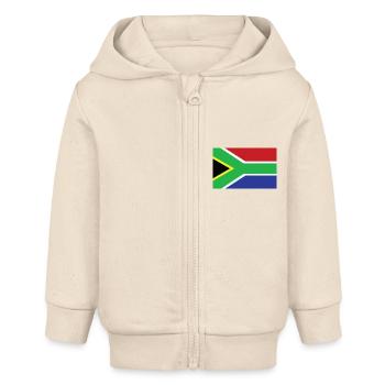 Südafrika - Baby Organic Kapuzenjacke Baby Connector von Stanley/Stella - Natur - Vorne