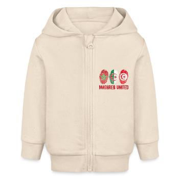 MAGHREB UNITED المغرب - Veste à capuche bébé bio Stanley/Stella - écru doux - Devant