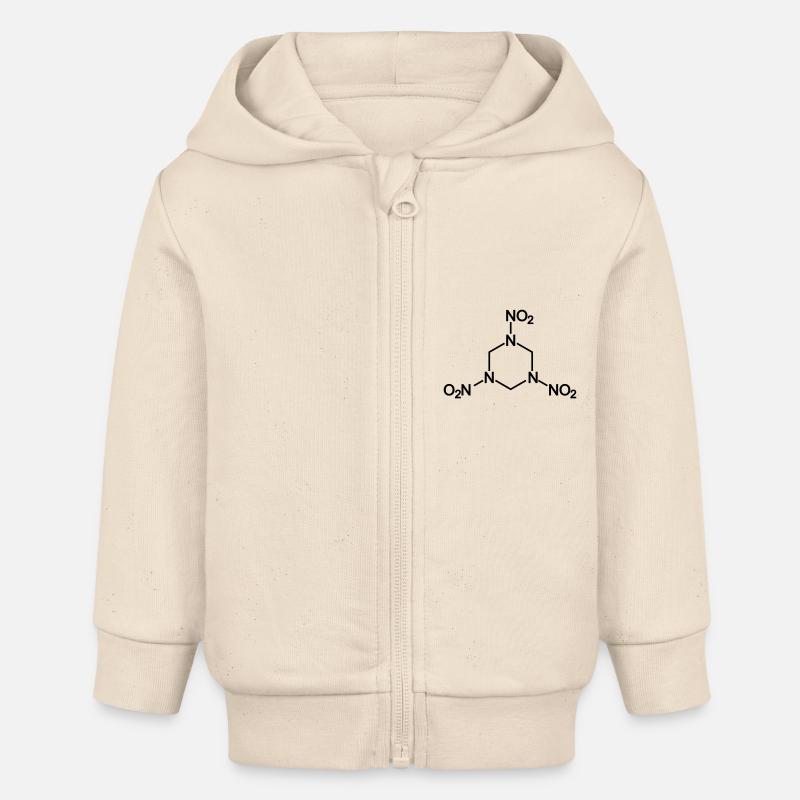 C4 explosifs RDX - Veste à capuche bébé bio Stanley/Stella - écru doux