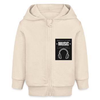 Kopfhörer - Baby Organic Kapuzenjacke Baby Connector von Stanley/Stella - Natur - Vorne