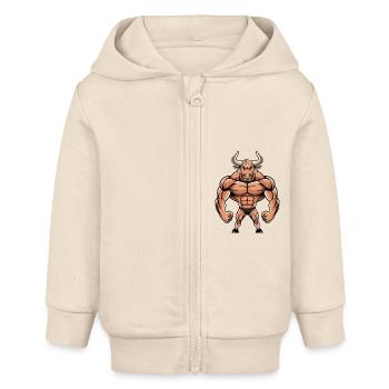 Stier - Baby Organic Kapuzenjacke Baby Connector von Stanley/Stella - Natur - Vorne