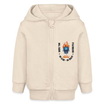 Hell Rider - Baby Organic Zip-up Hoodie by Stanley/Stella - soft Ecru - Front