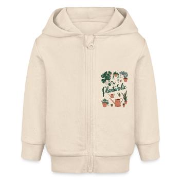 Jardin Jardinier Plantes Cadeau - Veste à capuche bébé bio Stanley/Stella - écru doux - Devant