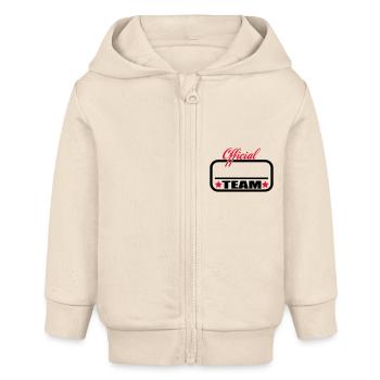 team rahmen - Baby Organic Kapuzenjacke Baby Connector von Stanley/Stella - Natur - Vorne