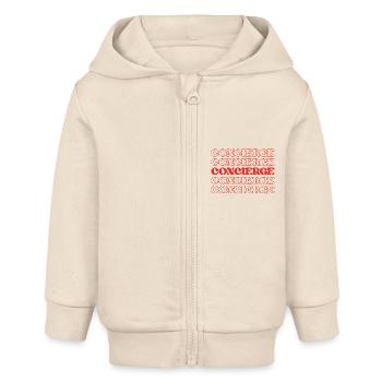 Concierge Guest Services Coordinator Guest - Baby Organic Zip-up Hoodie by Stanley/Stella - soft Ecru - Front