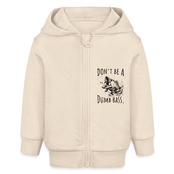 Barsch Angeln Angler Spruch lustig - Baby Organic Kapuzenjacke Baby Connector von Stanley/Stella - Natur - Vorne