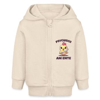 Psychisch am Ente - Baby Organic Kapuzenjacke Baby Connector von Stanley/Stella - Natur - Vorne