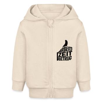 Arbeitszeitbetrug Daumen hoch Deutsche Memes - Baby Organic Kapuzenjacke Baby Connector von Stanley/Stella - Natur - Vorne