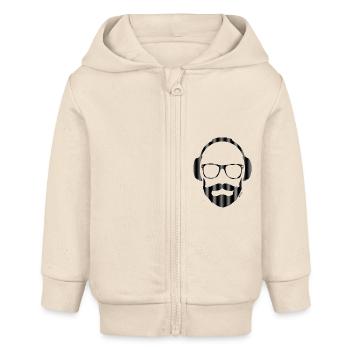* NEW * Like a Dj (H) - Baby Organic Zip-up Hoodie by Stanley/Stella - soft Ecru - Front