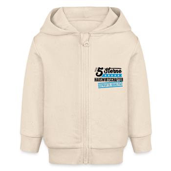 5Sterne Hauswirtschafter - Baby Organic Kapuzenjacke Baby Connector von Stanley/Stella - Natur - Vorne
