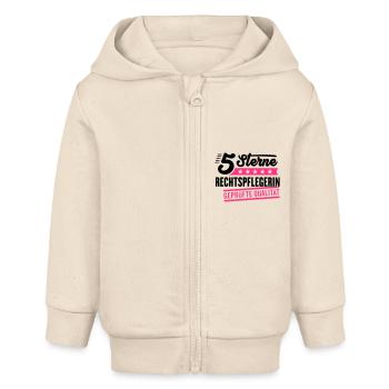 5Sterne Rechtspflegerin - Baby Organic Kapuzenjacke Baby Connector von Stanley/Stella - Natur - Vorne