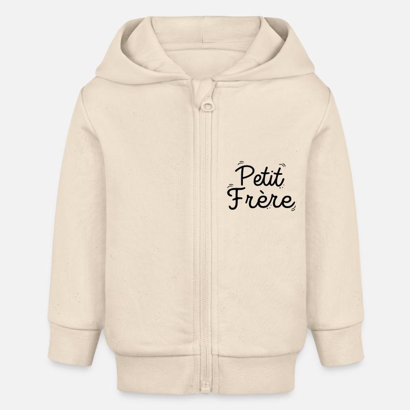 Petit frere - Veste à capuche bébé bio Stanley/Stella - écru doux