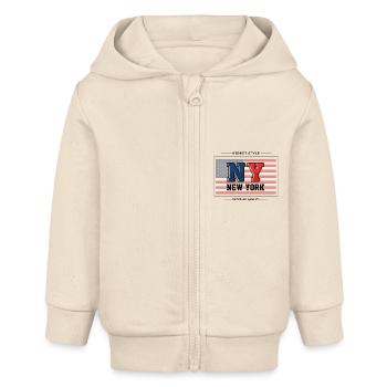 New York - Baby Organic Kapuzenjacke Baby Connector von Stanley/Stella - Natur - Vorne