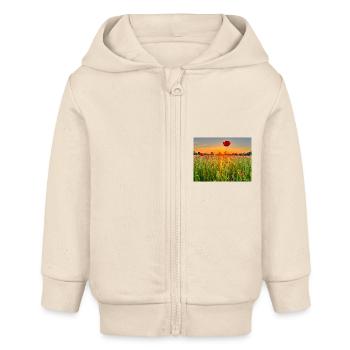 Mohnfeld Wolfsburg - Baby Organic Kapuzenjacke Baby Connector von Stanley/Stella - Natur - Vorne