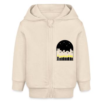 Candles at night - Baby Organic Zip-up Hoodie by Stanley/Stella - soft Ecru - Front