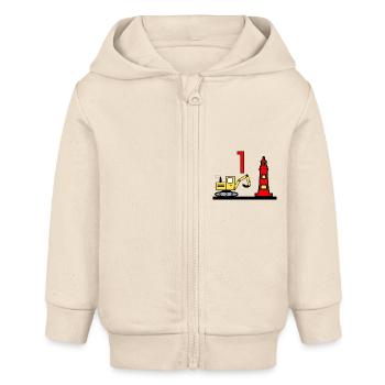 Bagger - Baby Organic Kapuzenjacke Baby Connector von Stanley/Stella - Natur - Vorne