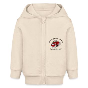 Feuerwehrmann - Baby Organic Kapuzenjacke Baby Connector von Stanley/Stella - Natur - Vorne