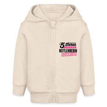 5Sterne Reitlehrerin - Baby Organic Kapuzenjacke Baby Connector von Stanley/Stella - Natur - Vorne
