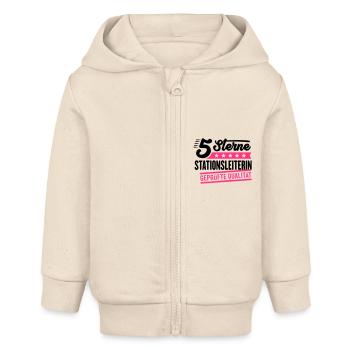 5Sterne Stationsleiterin - Baby Organic Kapuzenjacke Baby Connector von Stanley/Stella - Natur - Vorne