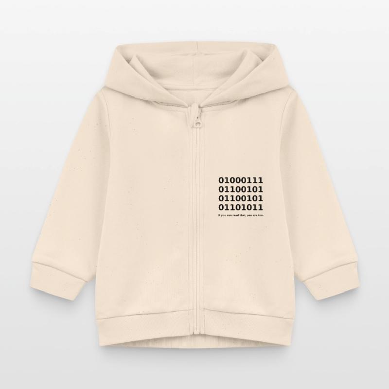 Binary / Binary Code Binary Code Funny T-Shirt Baby Organic Zip-up Hoodie by Stanley/Stella