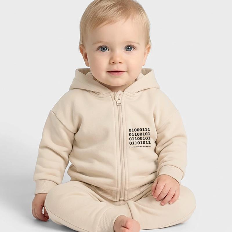 Binary / Binary Code Binary Code Funny T-Shirt Baby Organic Zip-up Hoodie by Stanley/Stella