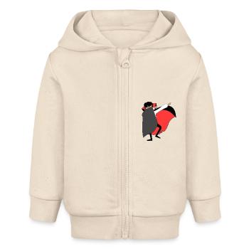tamponnant Vampire - Veste à capuche bébé bio Stanley/Stella - écru doux - Devant