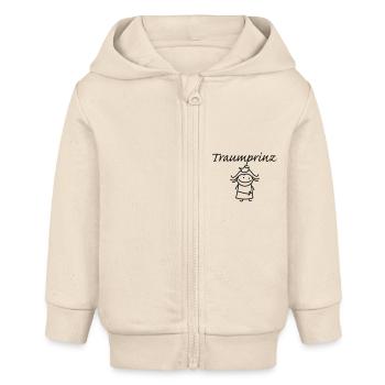 Traumprinz - Baby Organic Kapuzenjacke Baby Connector von Stanley/Stella - Natur - Vorne