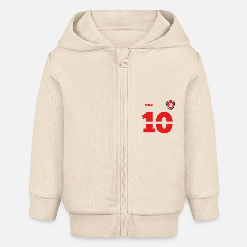Tunisie Jersey jersey rétro 2018 Style - Veste à capuche bébé bio Stanley/Stella - écru doux