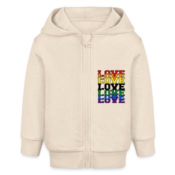 love - Baby Organic Kapuzenjacke Baby Connector von Stanley/Stella - Natur - Vorne
