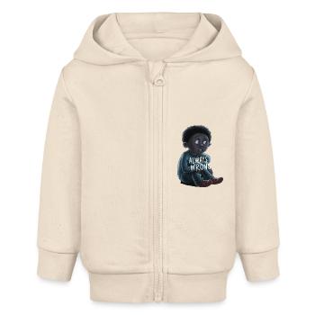 IHRE SCHLIMMSTEN ÄNGSTE, IMMER FALSCH - Baby Organic Kapuzenjacke Baby Connector von Stanley/Stella - Natur - Vorne