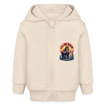 Funny Mammut Steinzeit für einen Mammutliebhaber - Baby Organic Kapuzenjacke Baby Connector von Stanley/Stella - Natur - Vorne