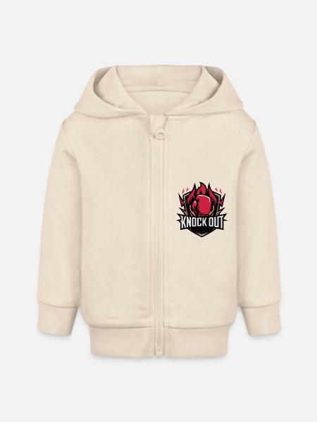 AUSKNOCK-OUT - Baby Organic Kapuzenjacke Baby Connector von Stanley/Stella - Natur