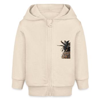 Ananas - Baby Organic Kapuzenjacke Baby Connector von Stanley/Stella - Natur - Vorne