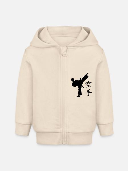 karate - Baby Organic Kapuzenjacke Baby Connector von Stanley/Stella - Natur