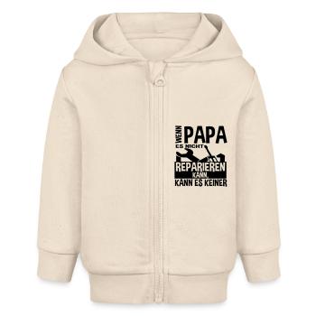Wenn Papa es nicht reparieren kann - Baby Organic Kapuzenjacke Baby Connector von Stanley/Stella - Natur - Vorne