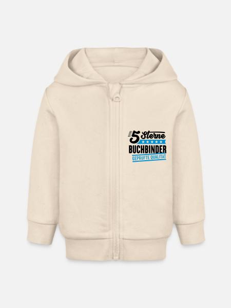 5Sterne Buchbinder - Baby Organic Kapuzenjacke Baby Connector von Stanley/Stella - Natur