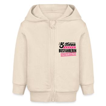 5Sterne Busfahrerin - Baby Organic Kapuzenjacke Baby Connector von Stanley/Stella - Natur - Vorne