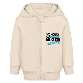 5Sterne Logistiker - Baby Organic Kapuzenjacke Baby Connector von Stanley/Stella - Natur - Vorne