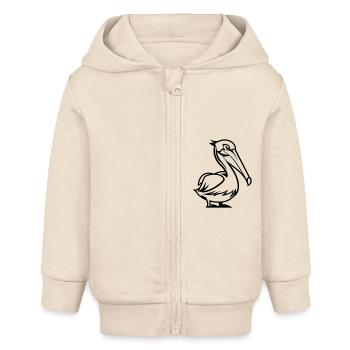 Bande dessinée Pelikan - Veste à capuche bébé bio Stanley/Stella - écru doux - Devant